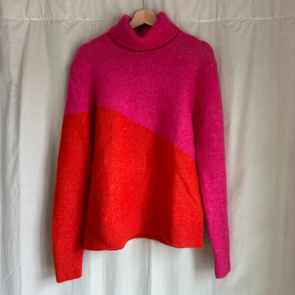 H&M Pink and Red Turtleneck Sweater - Picture 3 of 7